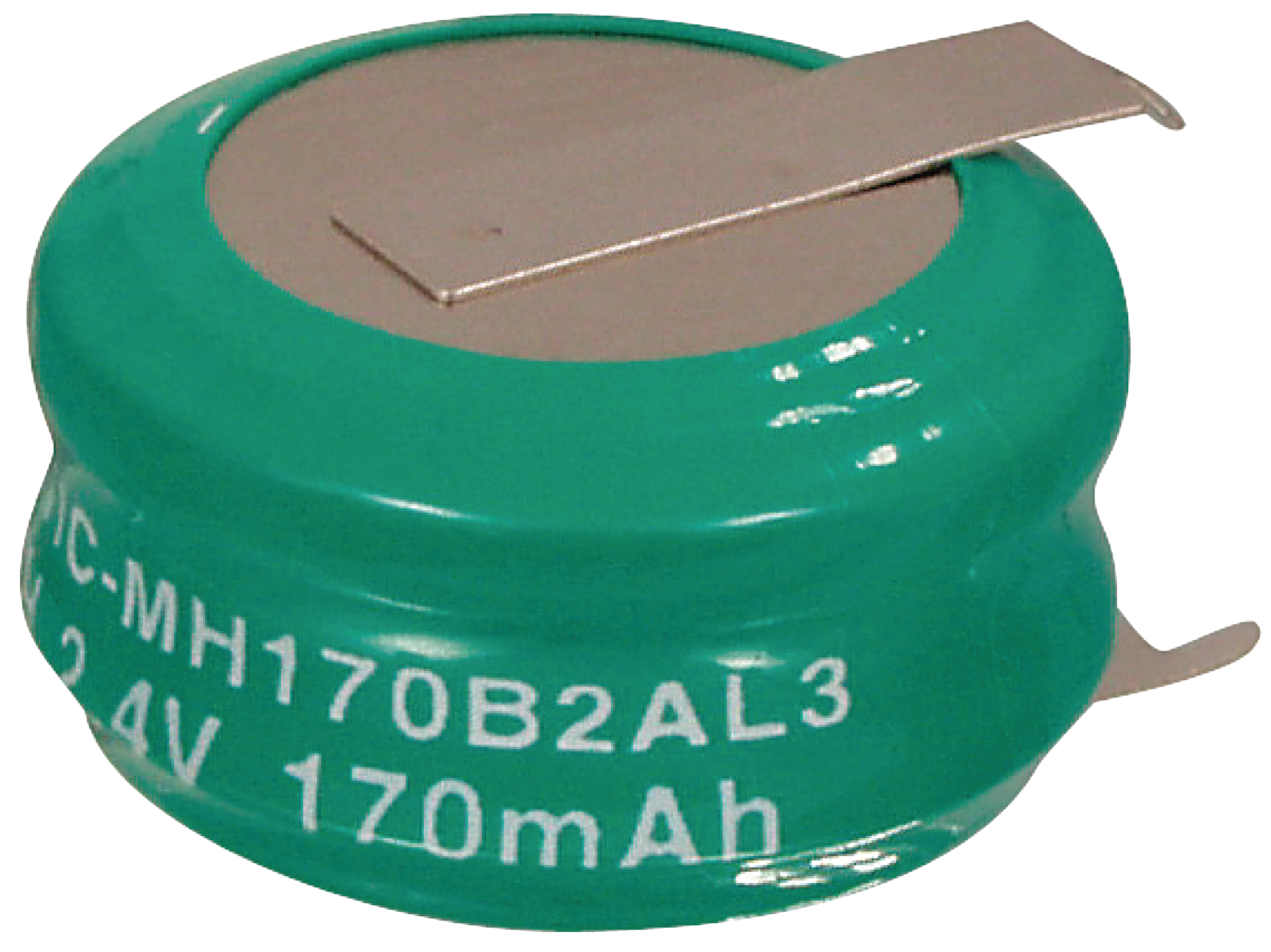 Accu bouton ni-mh 2.4v 250ma (26 x 13.5mm) à souder