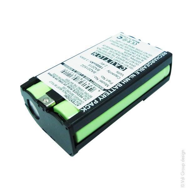 Batterie ni-mh 2.4v 1500ma 53,02mm (l) x 28,39mm (l) x 16,13mm (h) pour casque senheiser
