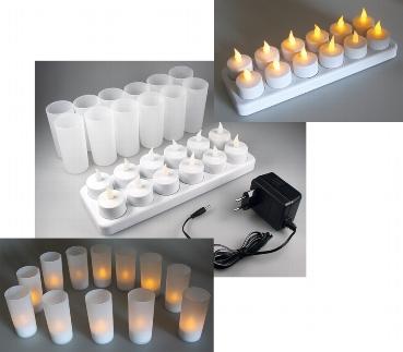 Ensemble de 12 bougies à leds rechargeables