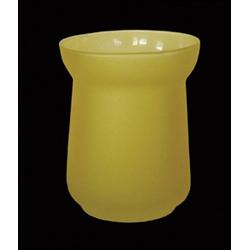 Vase en verre couleur jaune dépoli pour bougie à led d= 38mm