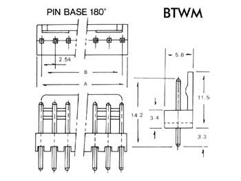 Connecteur wire-to-board pour ci - mâle - 2 contacts lot de 5 pièces