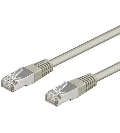 Câble réseau ftp, connecteur rj45. cat 5e (100 mbps), 0.25m gris