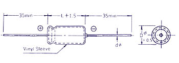Condensateur chimique axial 4700aµf / 63v 85°c 26 x 52mm