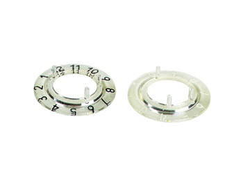 Dial for 21mm button (transparant - white 12 digits)