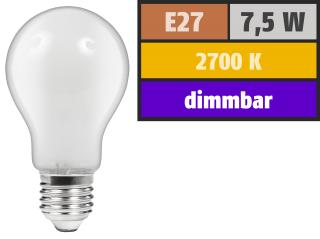 Ampoule a filament led e27 opaque 7.5w blanc chaud 2700k 720 lumens 60x110mm dimmable