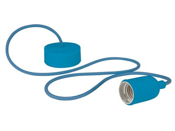Luminaire design à suspension en cordage - bleu