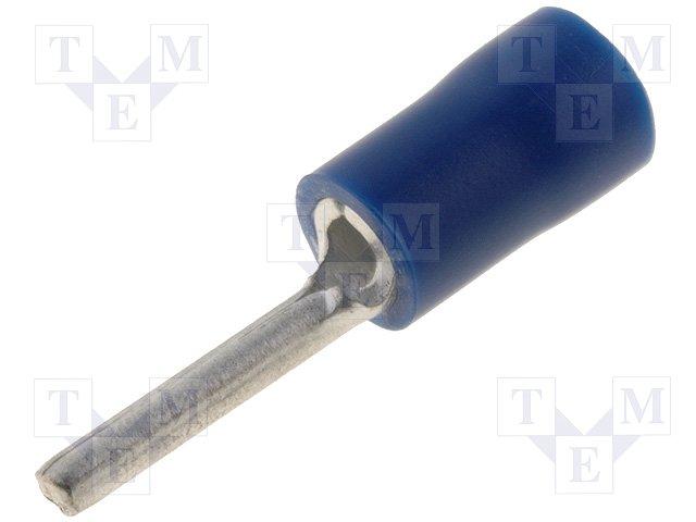 Cosse femelle cylindrique bleu pour câble 1.5 à 2.5mm²  lot de 100 pièces