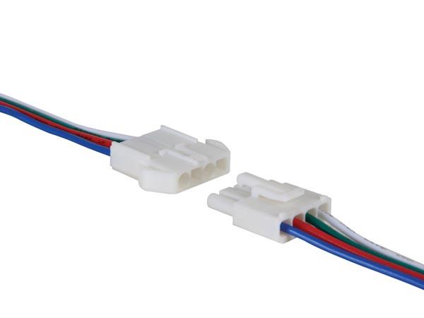 Connecteur connecteur pour flexible led rvb avec câble (mâle-femelle)