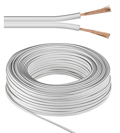 Câble hp scindex blanc 2 x 1.5mm² l=50m