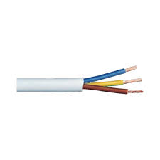 Cable secteur h03vvh2-f 3 x 0.75mm2 blanc l=10m