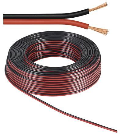 Câble hp scindex rouge+noir 2 x 0.35mm² l=50m