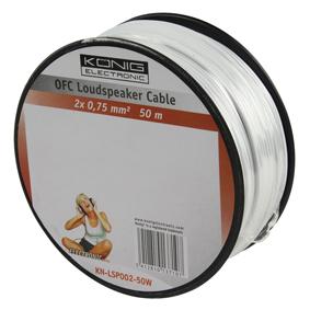 Câble hp scindex blanc 2 x 0.75mm² l=50m
