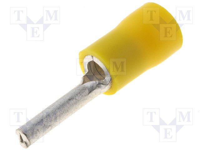 Cosse femelle cylindrique jaune pour câble 4 à 6mm² lot de 100 x pièces