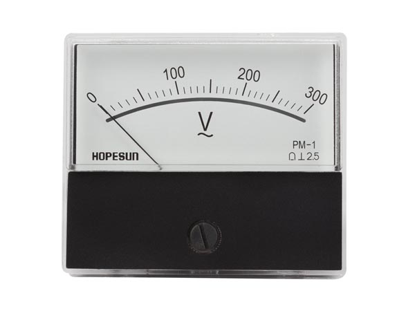 Voltmètre analogique de tableau 300vac / 70 x 60mm classe 2.5