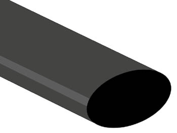 Assortiment de gaines thermorétractables noires 25 pièces Ø25.4mm l=1.2m