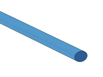 Assortiment de gaines thermorétractables bleues 50 pièces Ø4.8mm l=1.2m