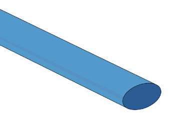 Assortiment de gaines thermorétractables bleues 25 pièces Ø9.5mm l=1.2m