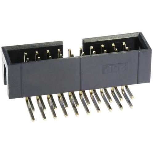 He10 male coude ci 90° 2x7 pins pas 2.54mm