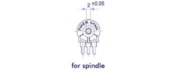 Piher trimmer 4k7 (small - hor - for spindle)