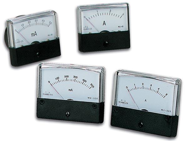 Ampèremètre analogique de tableau 5a cc / 60 x 47mm