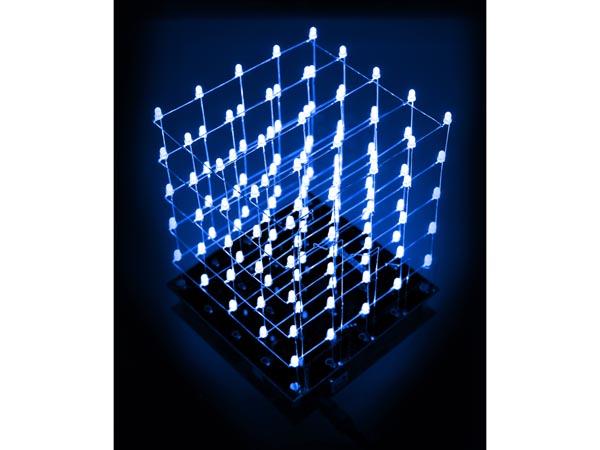 Cube á led 3d - 5 x 5 x 5 (led bleue)