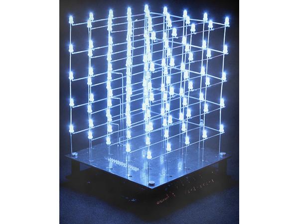 Cube á led 3d - 5 x 5 x 5 (led blanc)