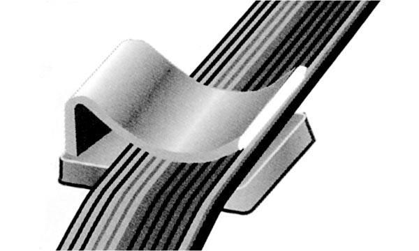 Colliers serre-câble pour câbles plats - dimensions: 19 x 25mm - 5 pcs