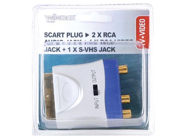 Scart plug to 2 x rca audio jack + 1 x rca video j