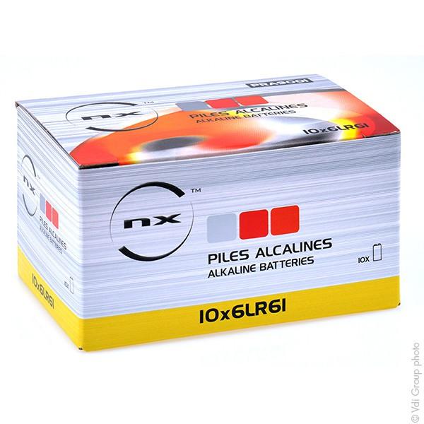 Pile alcaline 9v 6f22 6r61 / r22 / e-block hight energy capacité : 680mah 10 x pièces