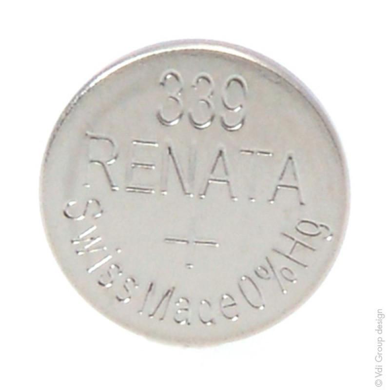 Pile bouton oxyde d'argent 1.55v 11ma (6.8 x 1.45mm) sr614sw/v339/renata