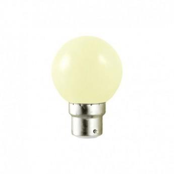 Lampe a led  b22d 230v 1w 45x70 mm 50 lumens angle 240° blanc chaud 3000°k