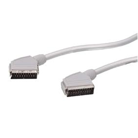 21p connected silver scart cable