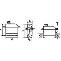 Servomoteur analogique 41.3 x2 0.3 x3 8. 7mm mécanisme plastique