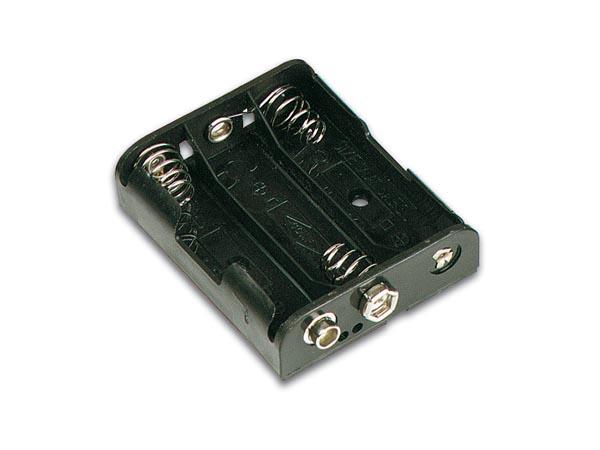 Coupleur de 3 piles aa (r06) sortie connecteur à pression 58 x 48 x 17mm