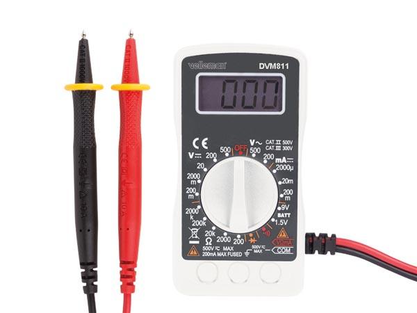Multimètre numérique  ohmètre / voltmètre/ ampèremètre /testeur de continuité - cat3 300 v cat2 500 v - 1999 points