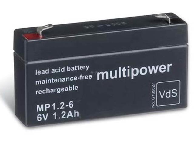Batterie étanche agm cyclage 6v 1.3a 97 x 28 x 58mm