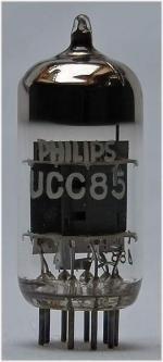 Tube electronique ucc85 / 26aq8 / 10ld14 double triode vhf 9 pins ( noval )