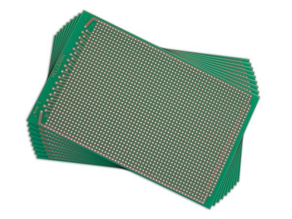 Plaque à pastilles a bande de 1 trous 100 x 160mm ; compatible avec des connecteurs eurodin din41617 et din41612