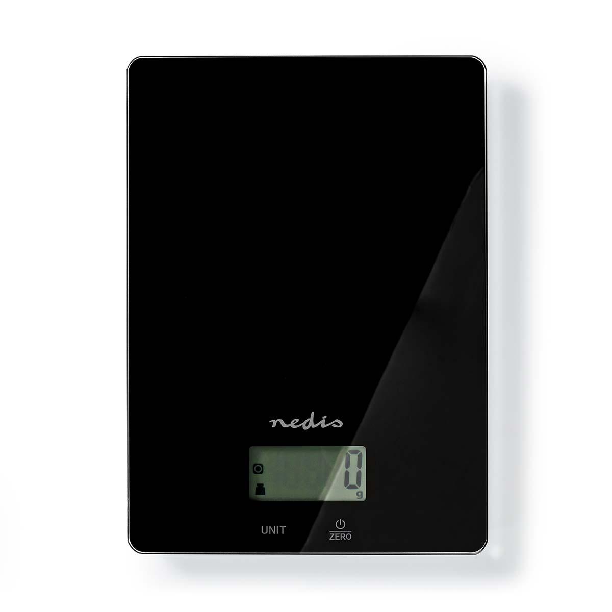 Balance de cuisine numérique 5kg max - plastique / verre noir