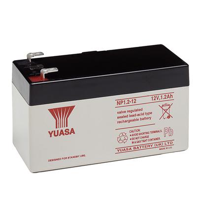 Batterie au plomb agm professionnelle 12v 1.2a 97x48x54.5mm yuasa (np1.2-12)