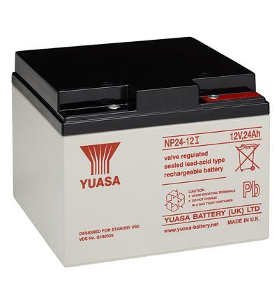 Batterie au plomb agm professionnellle 12v 24a 166x175x125mm  yuasa (np24-12i)