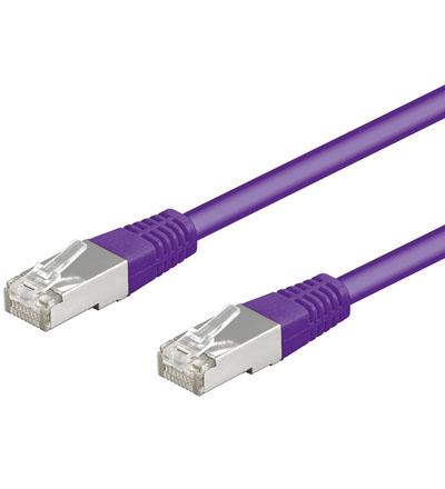 Câble réseau ftp, connecteur rj45. cat 5e (100 mbps), 0.50m violet