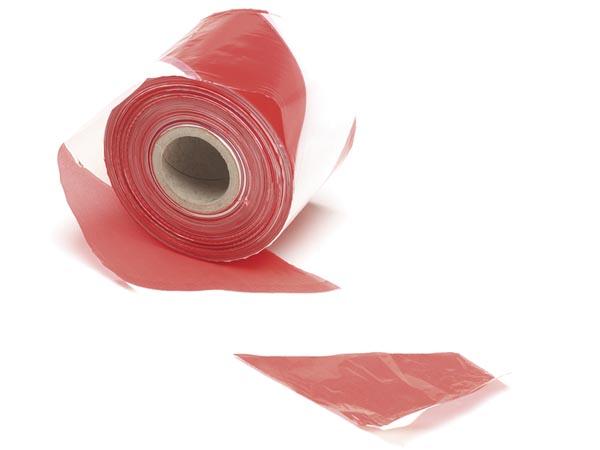 Ruban de signalisation rouge/blanc - 250m