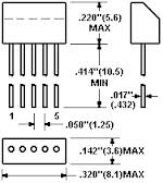 Si-p 100v 0.05a 0.4w sip5