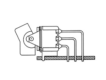 Interrupteur a bascule bipolaire (on)-off-(on) vertical coude ci 5a 28vcc