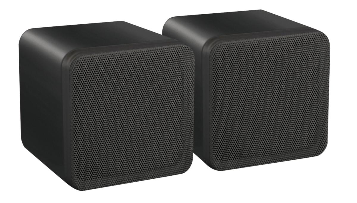 E44-Paire de mini-enceinte abs 40w 8ohm noires (120x120x 132mm) à 29,00 € (Enceintes  hifi)