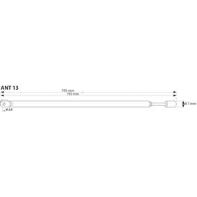 Antenne telescopique d 7 mm - 200 a 900 mm