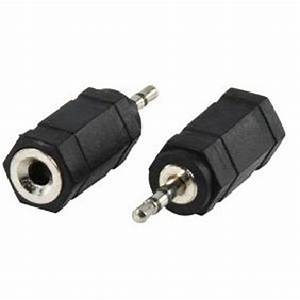 Adaptateur audio-video  jack 2.5mm male mono / jack 3.5mm femelle mono