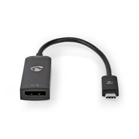 Usb 3.2 gen 1 | usb-c mâle | displayport femelle | 0.20 m | rond | plaqué nickel