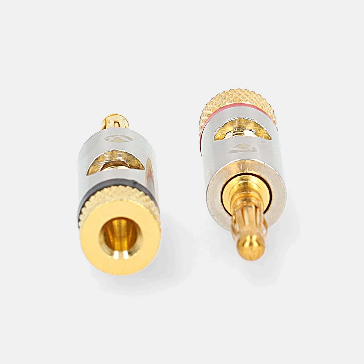 Fiche bananes mâle 4mm qualité pro 2 x pièces